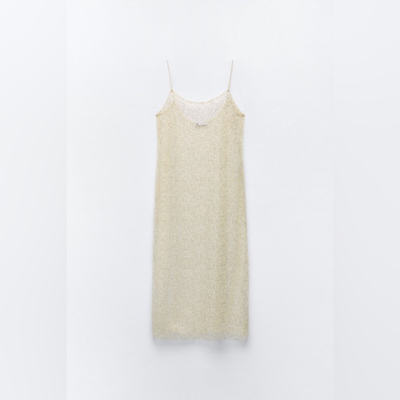 ZARA ~ BEADED SEQUIN FITTED DRESS - Picture 7 of 15